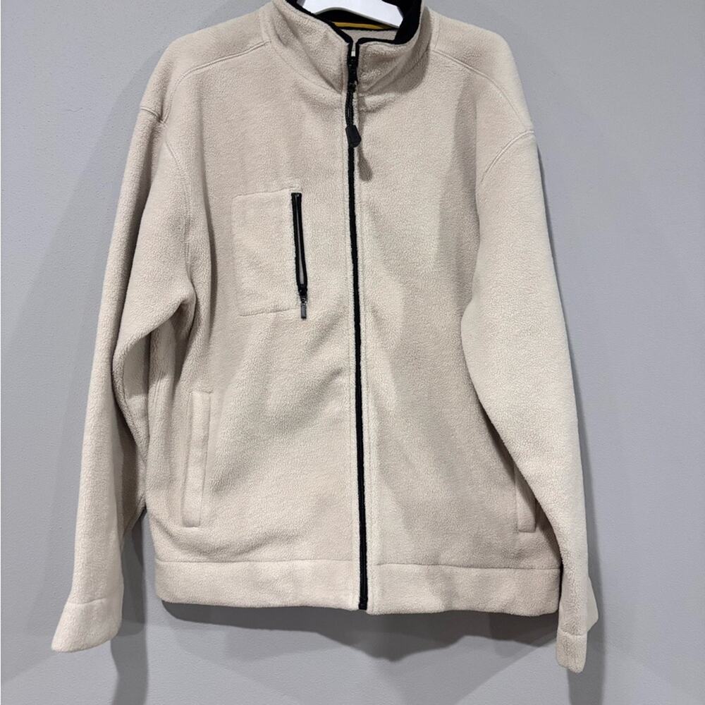 EP Pro Men's Cream Zip-Up Sweater